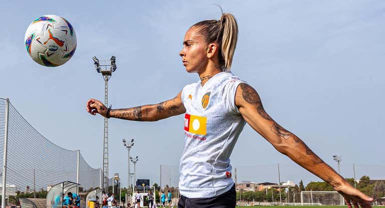 Maca Portales durante un entrenamiento.