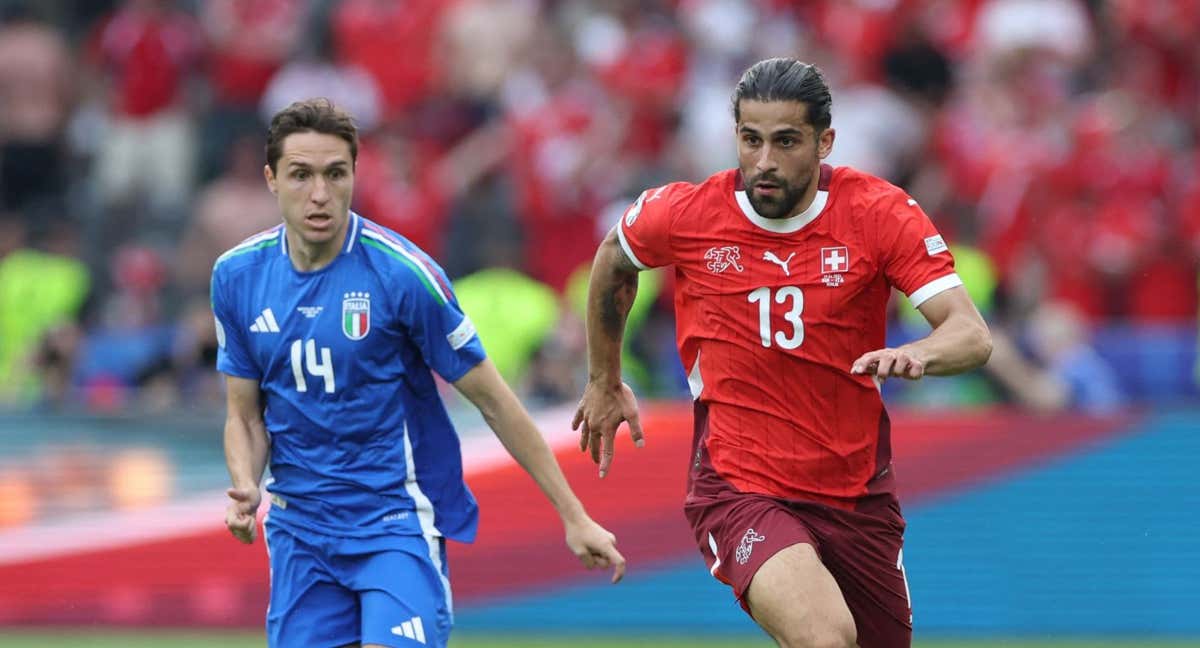 Ricardo Rodríguez, en la Eurocopa con Suiza./AFP