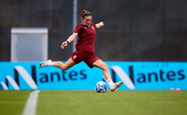 Mariona durante un entrenamiento.  RFEF