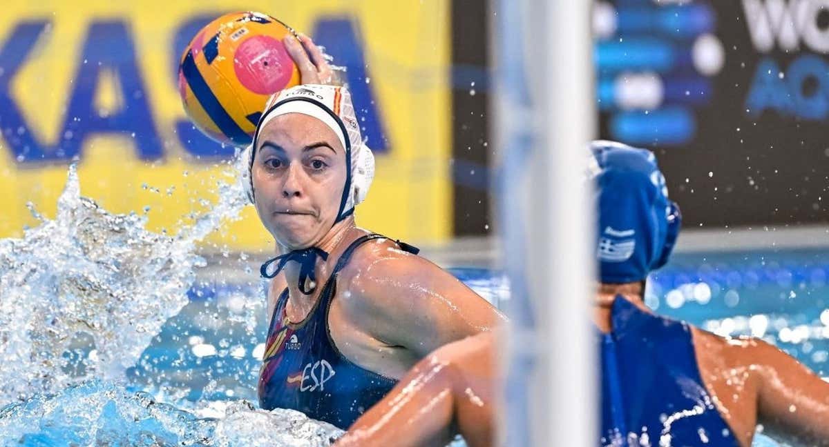 España femenino en un partido de waterpolo. /RFEN