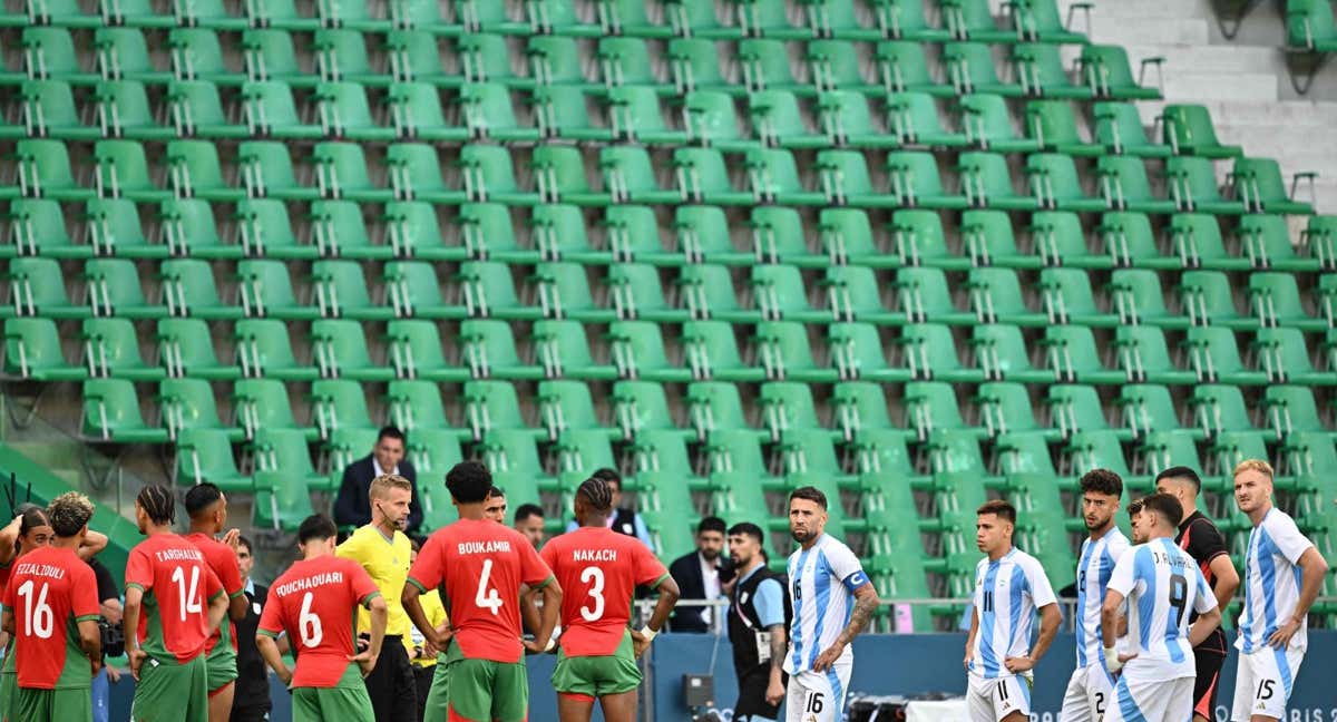 El esperpento del Argentina - Marruecos. /AFP