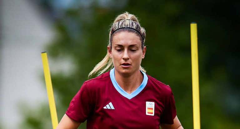 Alexia Putellas, jugadora de la Selección, durante un entrenamiento en Nantes en la previa de los JJOO.