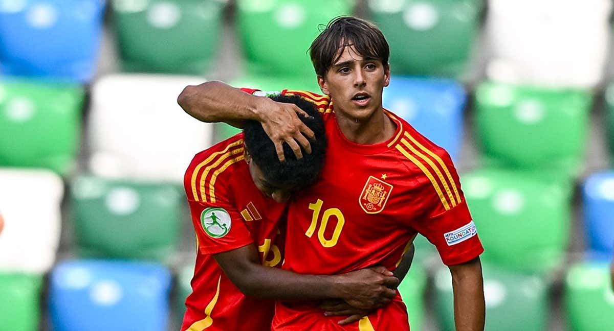 Pol Fortuny está siendo el protagonista del Europeo sub-19 para España. /UEFA