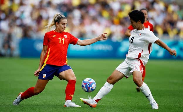 Alexia durante el partido contra Japón.  REUTERS