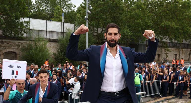 Nikola Karabatic (40), en la ceremonia de inauguración de los Juegos.