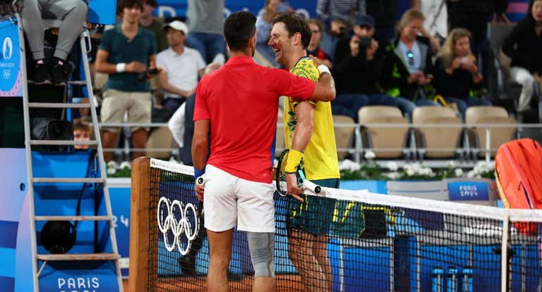 Novak Djokovic, en su estreno en los Juegos Olímpicos de París.