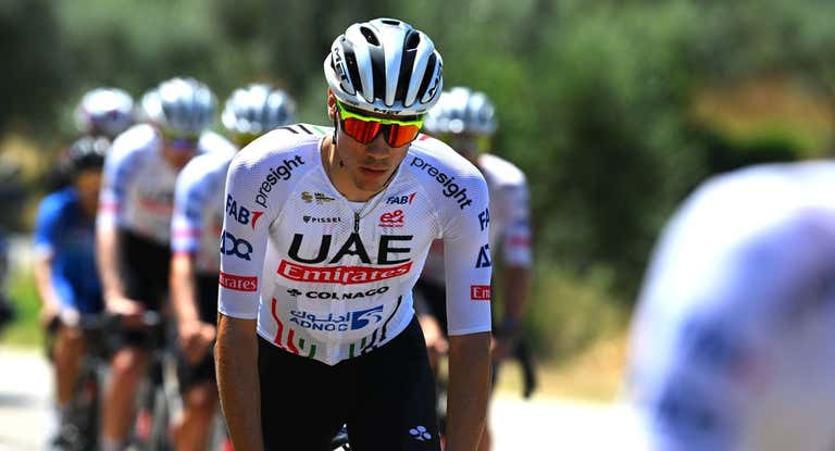 Juan Ayuso, en el comienzo del Tour de Francia en Florencia.