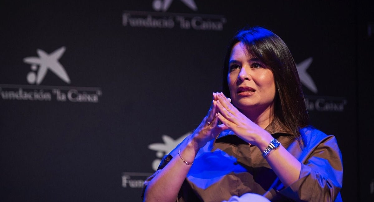 Tamara Arroyo durante un coloquio.
