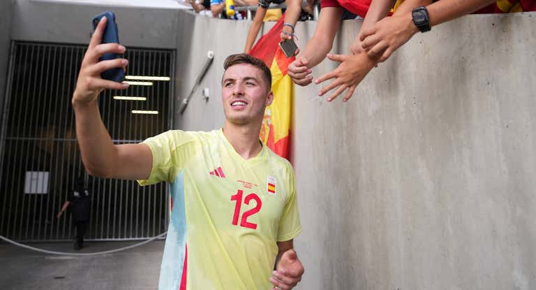 Oyarzabal, jugador de la Selección Sub-23, en un partido de los Juegos Olímpicos.