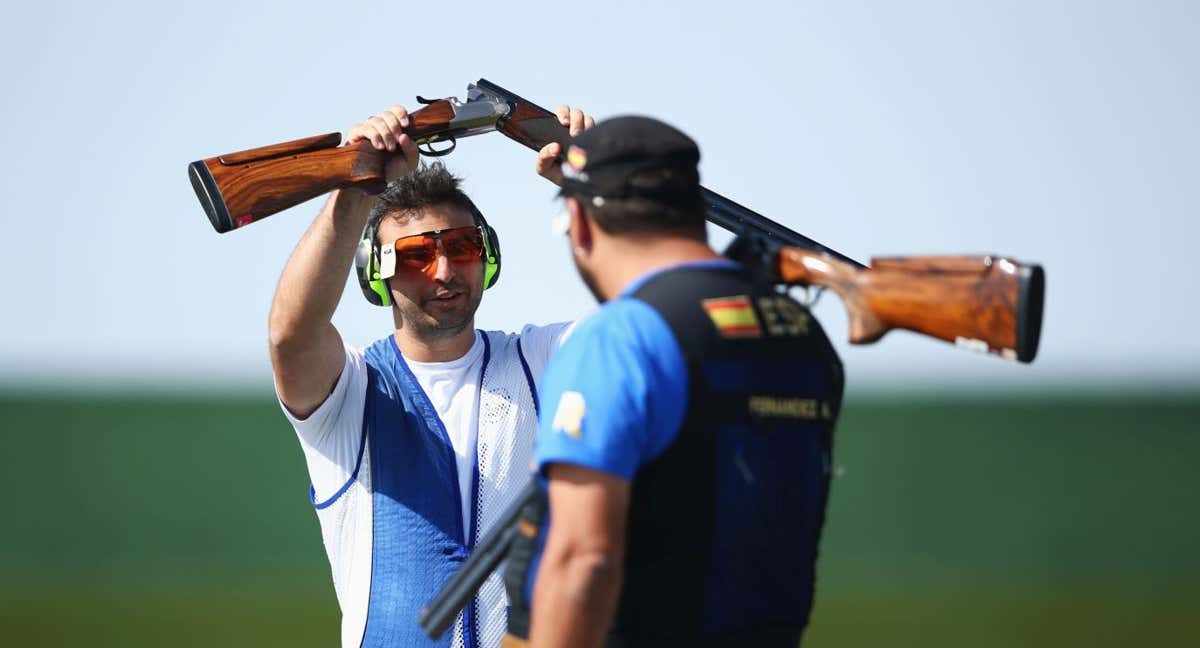 Alberto Fernández en una competición de tiro con arco./Getty