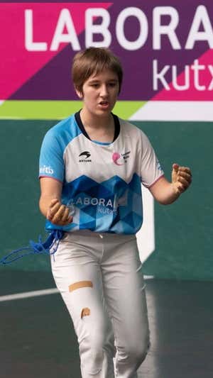 Goiuri Zabaleta, la pelotari de 15 años.
