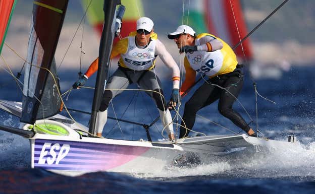 Botín y Trittel durante la úlima regata en Marsella. Reuters