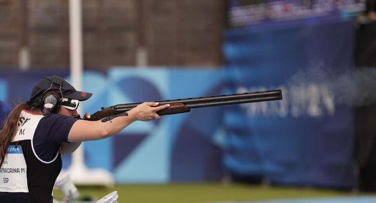 Mar Molné durante la final de tiro.