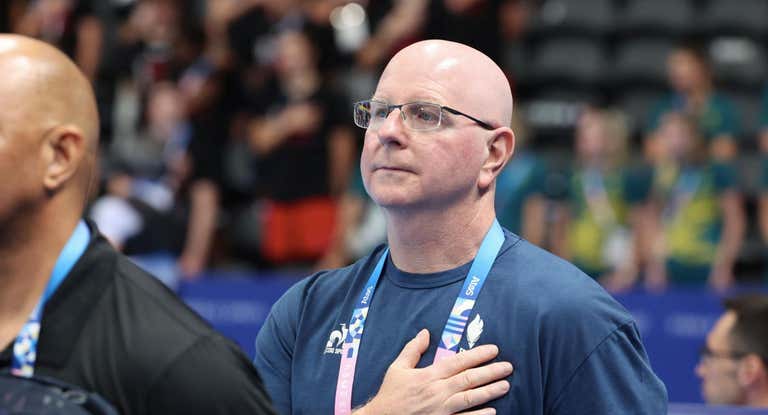 Bob Bowman, entrenador estadounidense que está detrás de los récords de Marchand y de Phelps.