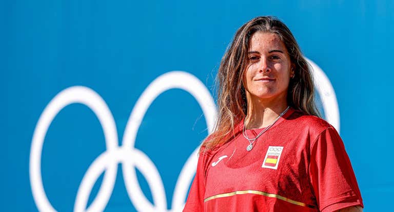 Gisela Pulido luce los colores de España en Marsella.