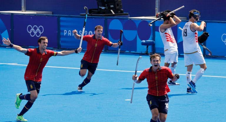 El gol de 1-2 que ponía de nuevo por delante a España en los Juegos ante Bélgica.