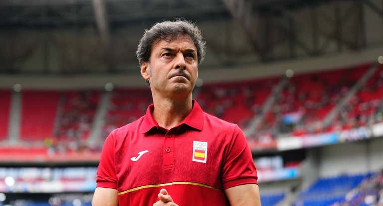Santi Denia, seleccionador español, durante los Juegos Olímpicos.