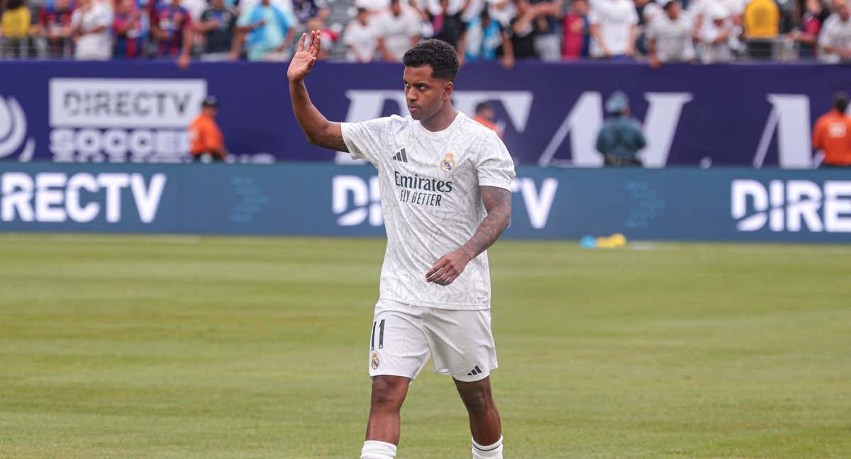 Rodrygo, antes del Real Madrid-Barcelona en Nueva Jersey.
