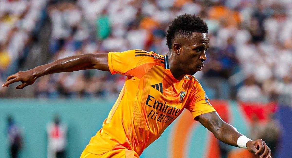 Vinicius, durante el Real Madrid-Chelsea de Charlotte.