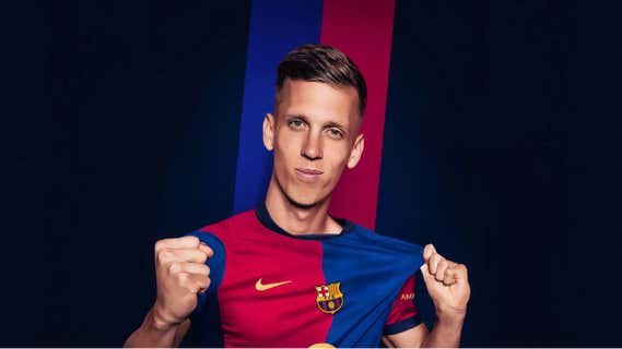 Dani Olmo, con la camiseta del Barça. /FC BARCELONA