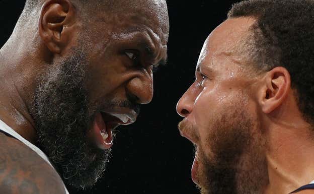 LeBron James y Stephen Curry. Reuters