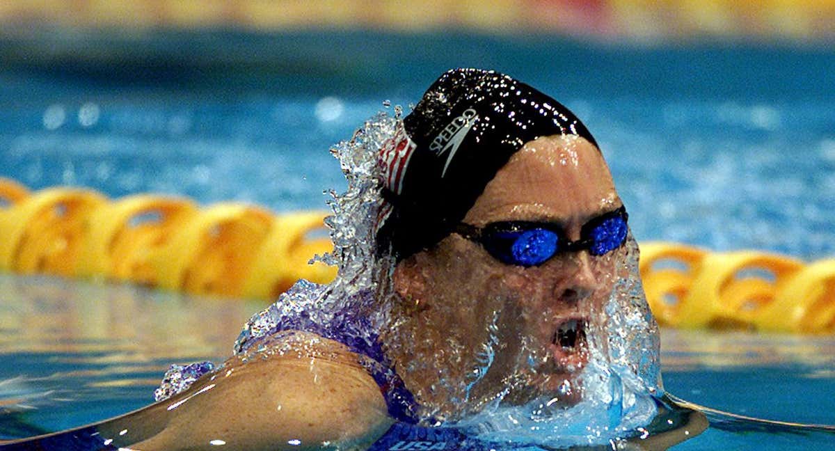 Trischa Zorn, en una prueba de natación./Getty