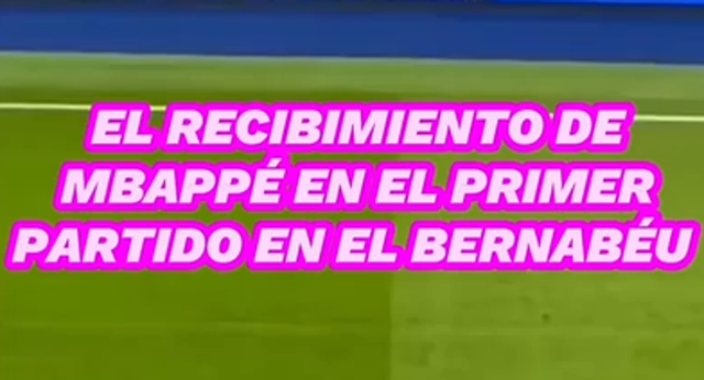 Así fue recibido en su primer partido en el Santiago Bernabéu con la camiseta del Real Madrid.