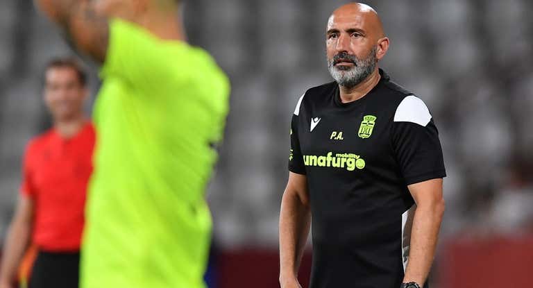 Abelardo, en un partido con el Cartagena.