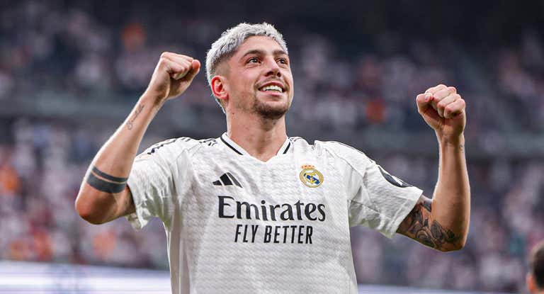 Fede Valverde, en el Bernabéu.