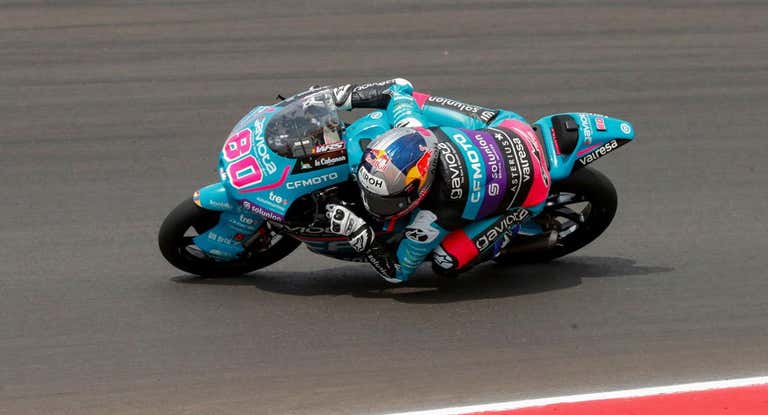 David Alonso, durante los libres del GP de Aragón.