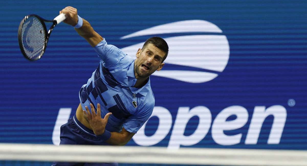 Novak Djokovic, defensor del título que ganó en el US Open 2023.
