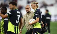 Guardiola y un Haaland cambiado: «No hay un central que lo pueda parar, ni siquiera con una pistola»