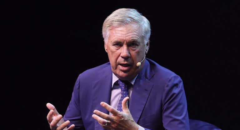 Ancelotti, durante la conferencia ofrecida en México.