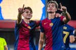 Los primos que pasan a la historia del Barça Atlètic y comienzan a llamar a la puerta del primer equipo: «Son dos jugones»