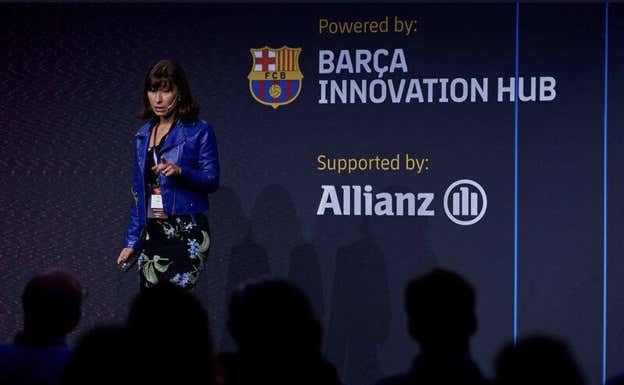 Eva Ferrer, durante una charla de Barça Innovation Hub.