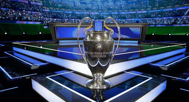 El trofeo de la Champions en el día del sorteo.