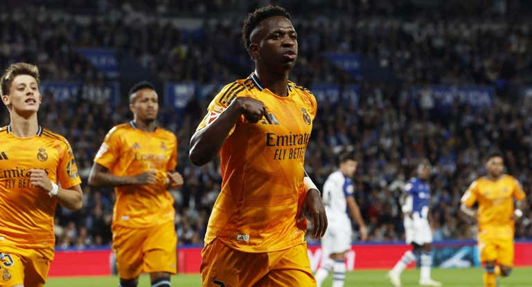 Vinicius y Mbappé desatascan al Madrid y le dan tres ‘palos’ a una gran Real
