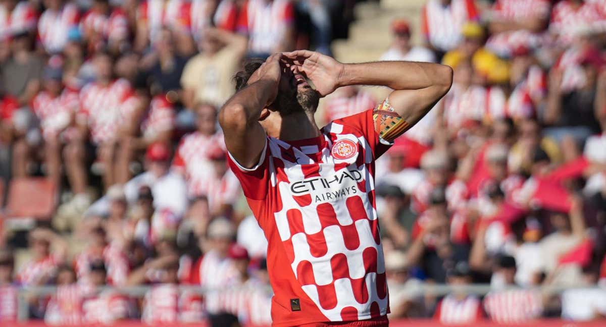 Stuani, en el partido ante el Barcelona.