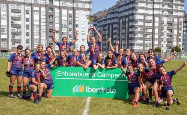 Silicius Majadahonda Rugby celebra a Supercopa Iberdrola.  Javier Bárcena