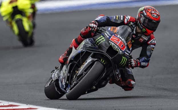 Quartararo durante el Gran Premio de San Marino. AFP