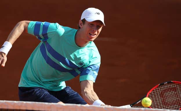 Eric Butorac, durante un partido en 2016 en Estoril.  Gualter Fatia/Getty Images
