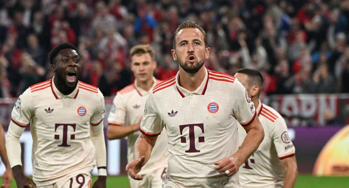 Kane celebra uno de sus goles al Dinamo de Zagreb.