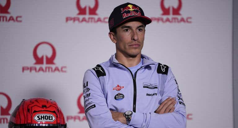 Marc Márquez, durante la rueda de prensa del GP de la Emilia Romaña.