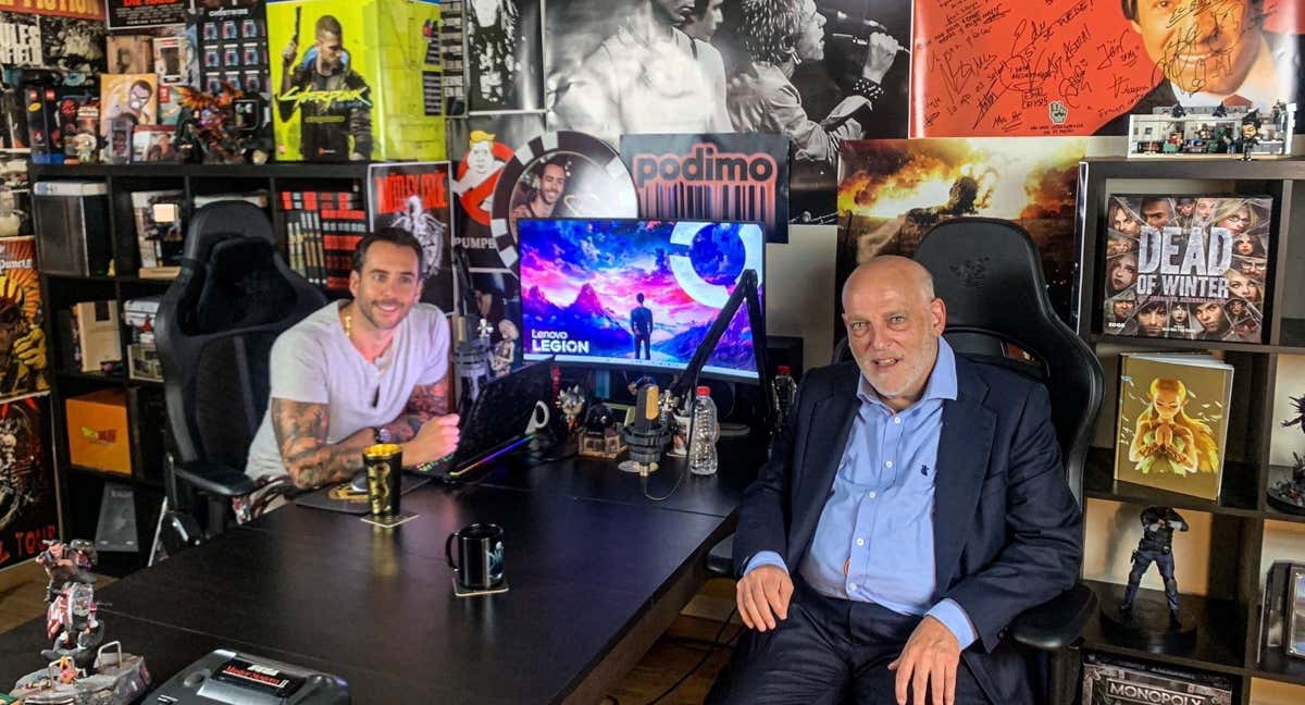 Jordi Wild junto a Javier Tebas en la entrevista.