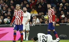 Correa y el doble rasero de los árbitros en el derbi con los ejemplos de Rüdiger y Bellingham: «No sentí que fuese algo para expulsión»