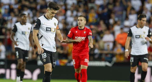 Al Valencia no le da sin André Almeida y Osasuna se lleva un botín de Mestalla
