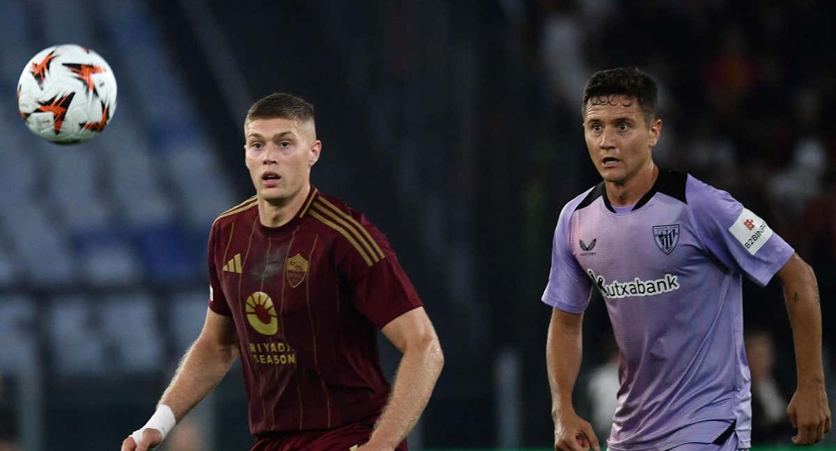 Ander Herrera, en el partido ante la Roma.