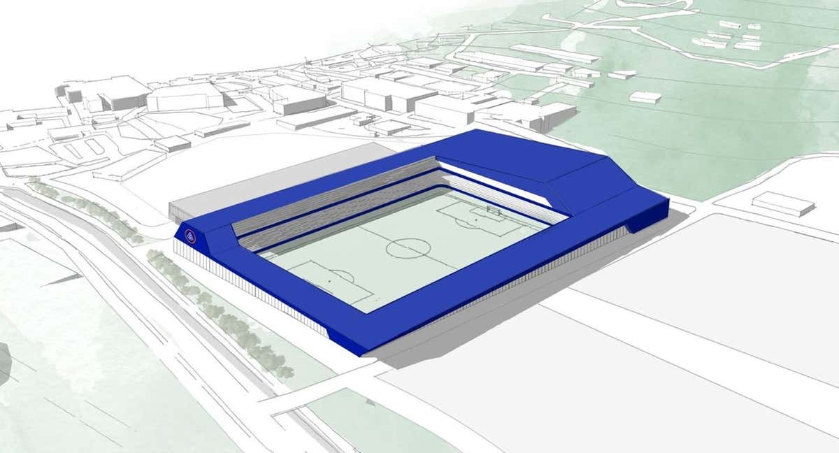 Render del nuevo estadio del Andorra.