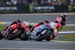 Los errores averían las aspiraciones de Márquez y Bastianini: «Pasan cosas que no están en tus manos»