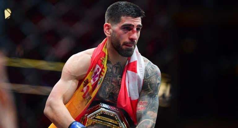 Ilia Topuria, durante un combate.